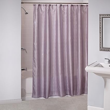 Amazon Com Saturday Knight Shimmer Stripes Shower Curtain Home