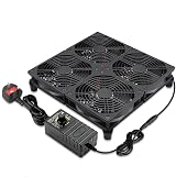 GDSTIME 4 x 120mm Cooling Fan 12V AC/DC Speed Controller for Router PC view 1