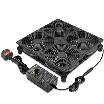 GDSTIME 4 x 120mm Cooling Fan 12V AC/DC Speed Controller for Router PC