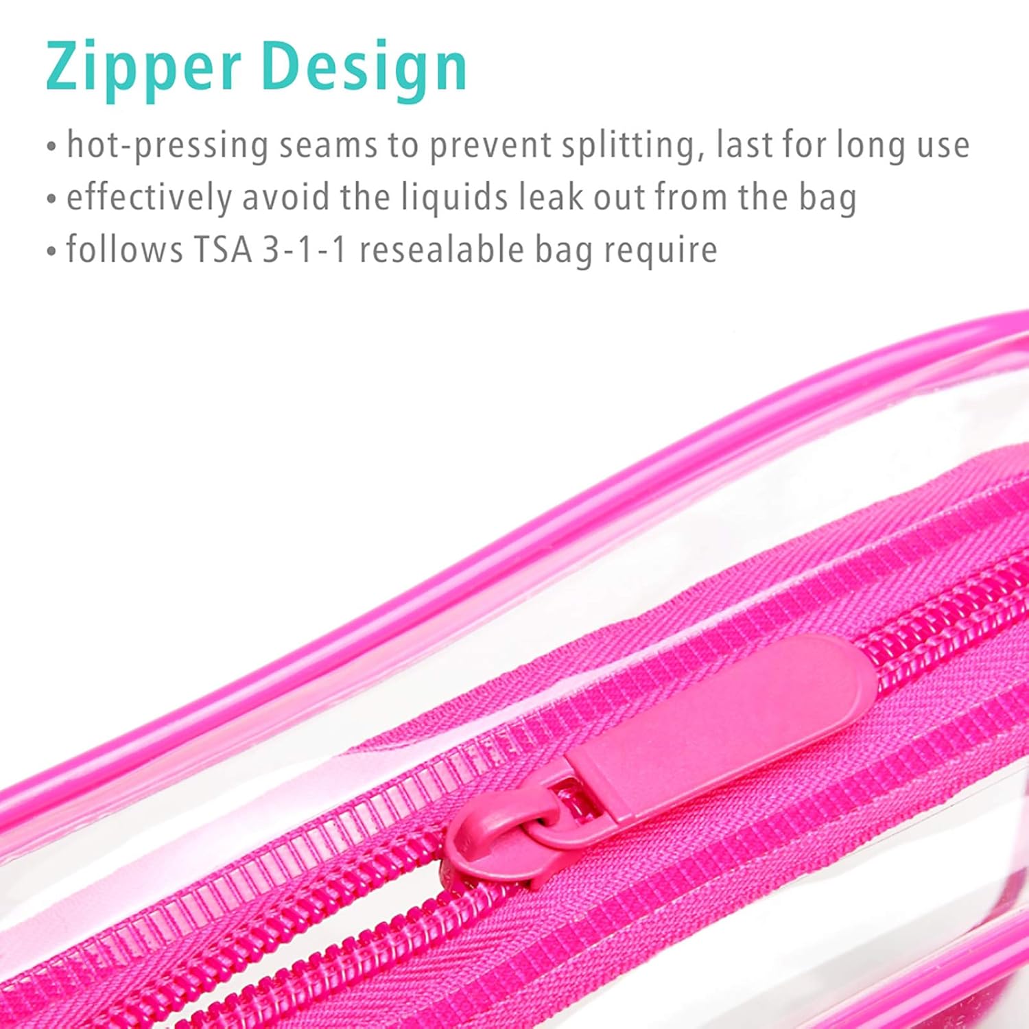 Clear Toiletry Bag, F-color 5 Pack TSA Approved Toiletry Bag Quart Size Bag, Travel Makeup Cosmetic Bag for Women Men, Carry on Airport Airline Compliant Bag, Black, White, Blue, Orange, Rose Red : Beauty