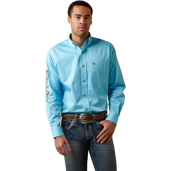 ARIAT Men's Pro Series Team Gilbert Classic Fit Shirt - Breathable, Moisture-Wicking, UV Protection Work Shirt