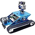 Yahboom Raspberry Pi Robotics with Camera Programmable AI Electronic DIY Tank Robot Kit for Teens and Adults Compatible Pi 4B