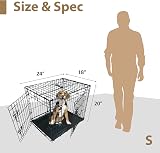 Ellie-Bo Black Standard Small 24 Inch Folding 2-Door Dog Crate view 6