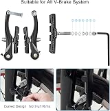 NUWAB 2 Pairs Premium Bike Brake Pads V-Brake Pads with Allen Wrench view 5