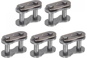 uxcell 5Pcs #50 Chain Master Connector Link Roller, 5/8" Pitch Carbon Steel, Standard Connecting Split Links for 10A Chain