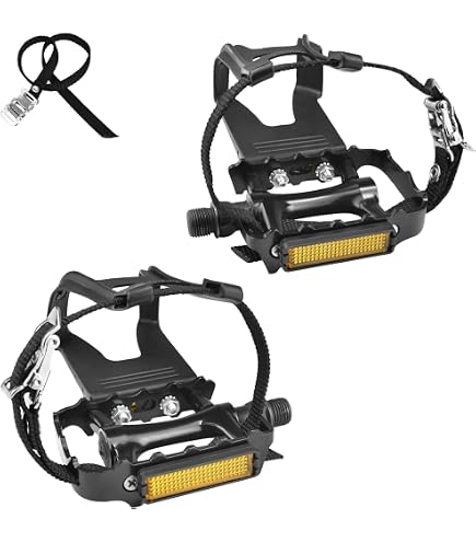 Pedales De Velo Ybeki Avec Clip D'orteil Et Sangles Pour Le Velo Dexercice Spin Bike And Outdoor Bicycles De 916 Pouces Resine Alliage De Vel~p113341305