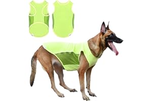 UNIPUP UPF 50+ Sun Protection Shirt, Quick-Dry Soft Clothes for Medium Dogs, Breathable Lightweight Tshirts with Reflective Strip Sleeveless Vest for Boy Girl Dogs Cats