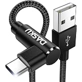 USB to USB C Cable 90 Degree [2Pack 10ft] 3A Right Angle USB C Cable Extra | Long Heavy Duty USB Type C Cable Fast Charging, for iPhone 18/17/16/16e/15 Pro Max, Samsung Galaxy, Android Phones, and More