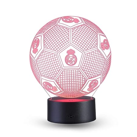 KOBWA Real Madrid - Lámpara de Escritorio con iluminación 3D ...