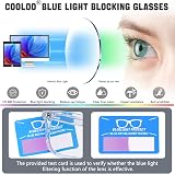COOLOO Blue Light Blocking Glasses Anti Glare Lightweight TR90 Frames view 4