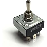 4 Pole, Double Throw On-Off-On Toggle Switch 4PDT