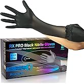 Raxwell Black Nitrile Disposable Gloves, Latex Free Food Grade, 6.5mil Mechanic Gloves for Cooking and BBQ