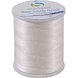 SmartSolve Water-Soluble Thread 0.1mm x 650 Feet Spool Dissolves Quickly in Warm Water Biodegradable Eco-Friendly Quilting, S