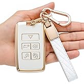 JUIMWDY for LAND ROVER Key Fob Cover, Compatible with Land Rover Vogue Range Discovery Rover Sport