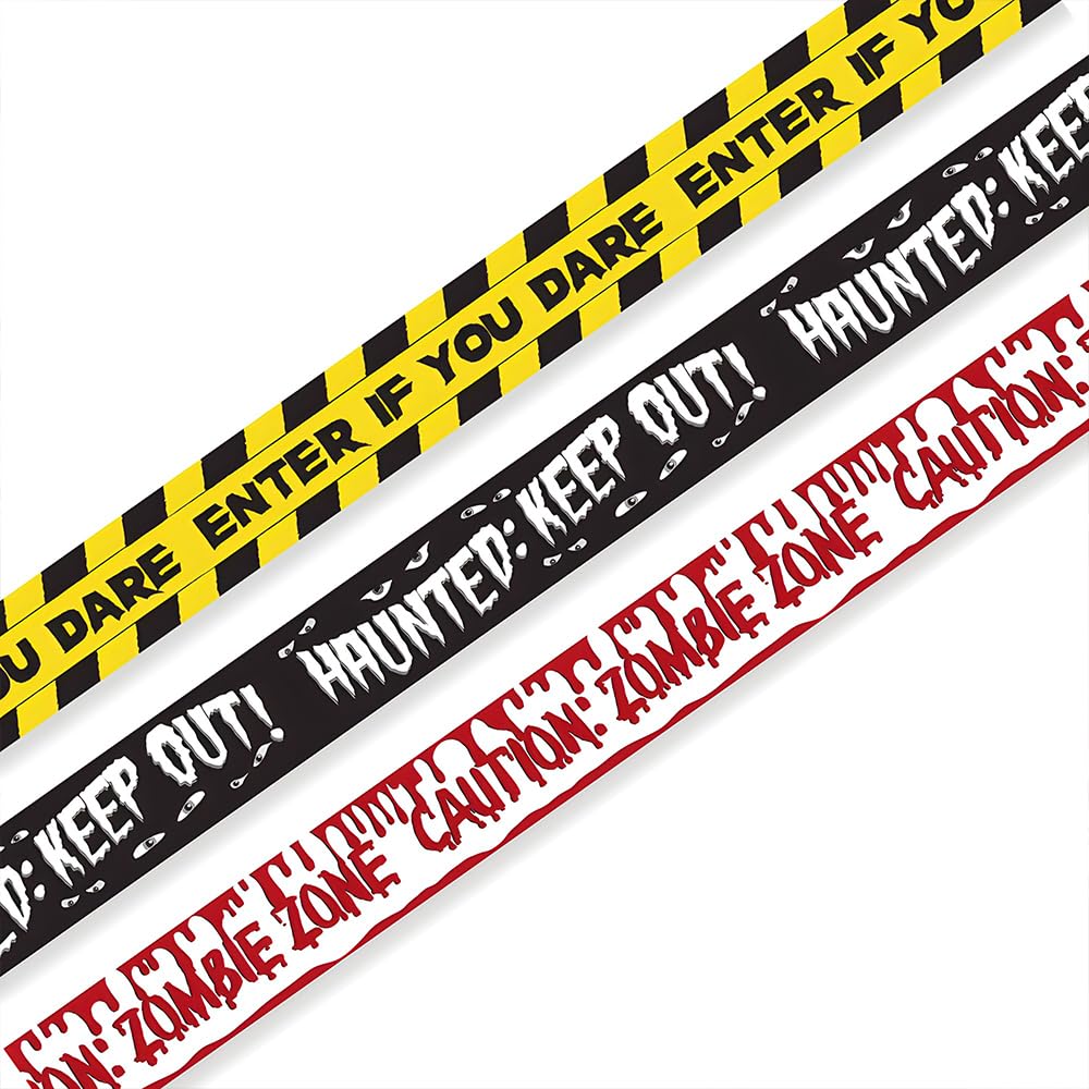 Amscan 190372 - Halloween Fright Tape Fright Banner Decoration Set - 9.1m