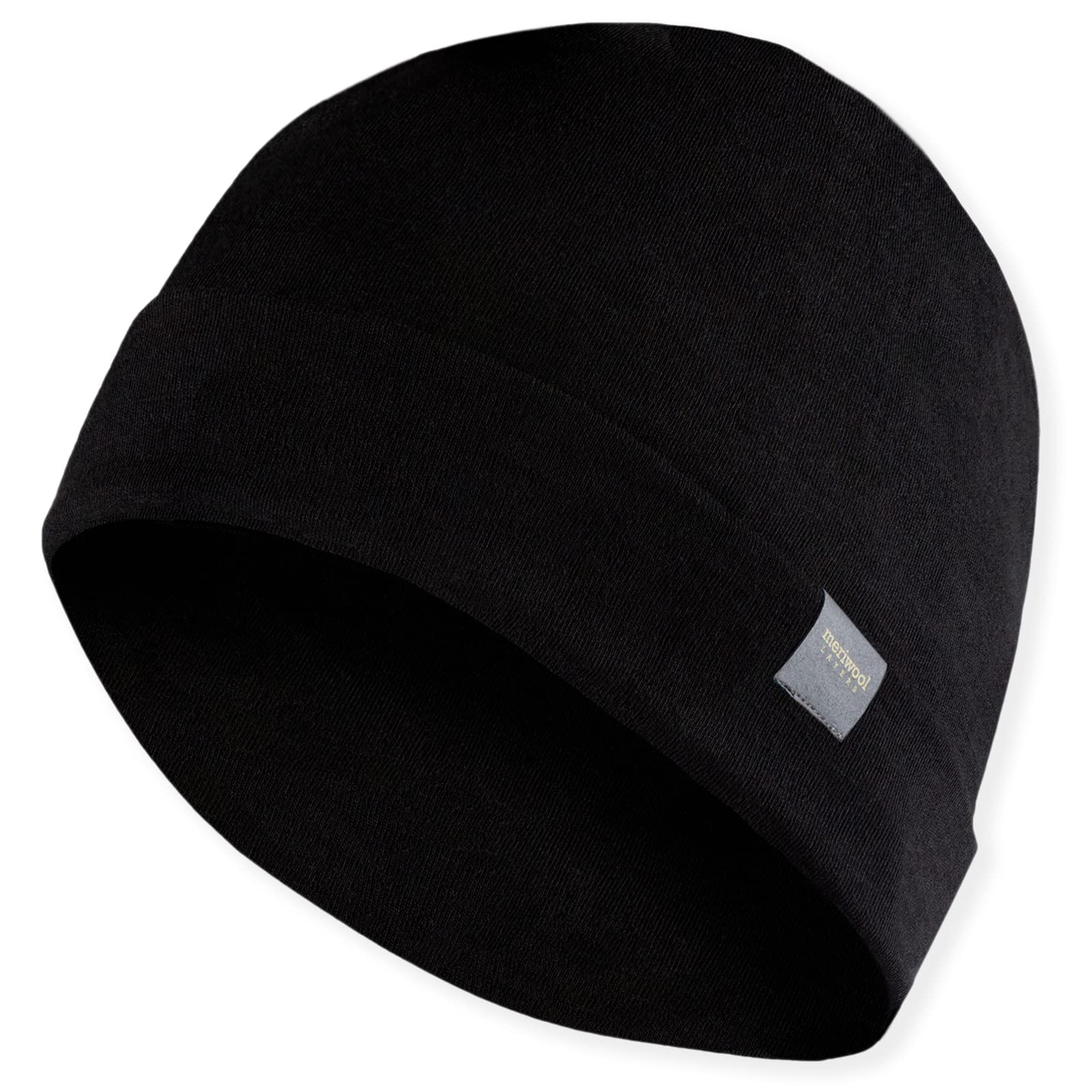 Photo 1 of MERIWOOL Unisex Merino Wool Cuff Beanie Winter Hat for Men and Women Black