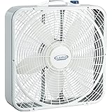Lasko 20″ Weather-Shield Performance Box Fan - Features Innovative Wind Ring System for Up to 30% More Air, 20 Inch, 3720