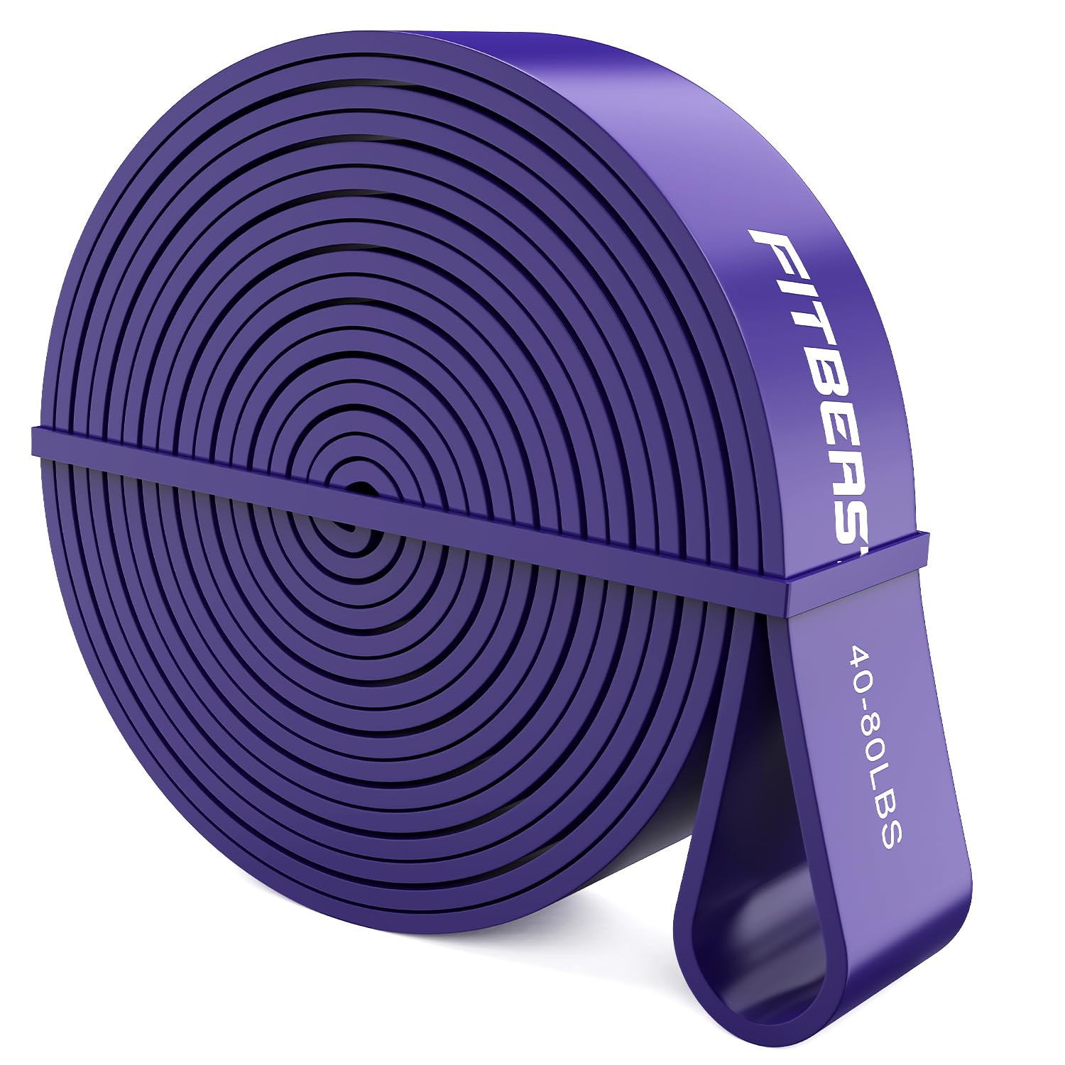 FitBeast Pull Up Band, 40-80 LBS Purple Resistance Band Pull Up for Calisthenics, Bodyweight Training, Powerlifting, Muscle Toning, Yoga, Stretch Mobility, Purple