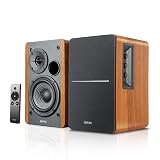 Edifier R1280Ts Powered Bookshelf Speakers - 2.0 Stereo Active Near Field Monitors - Studio Monitor Speaker - 42 Watts RMS with Subwoofer Line Out - Wooden Enclosure