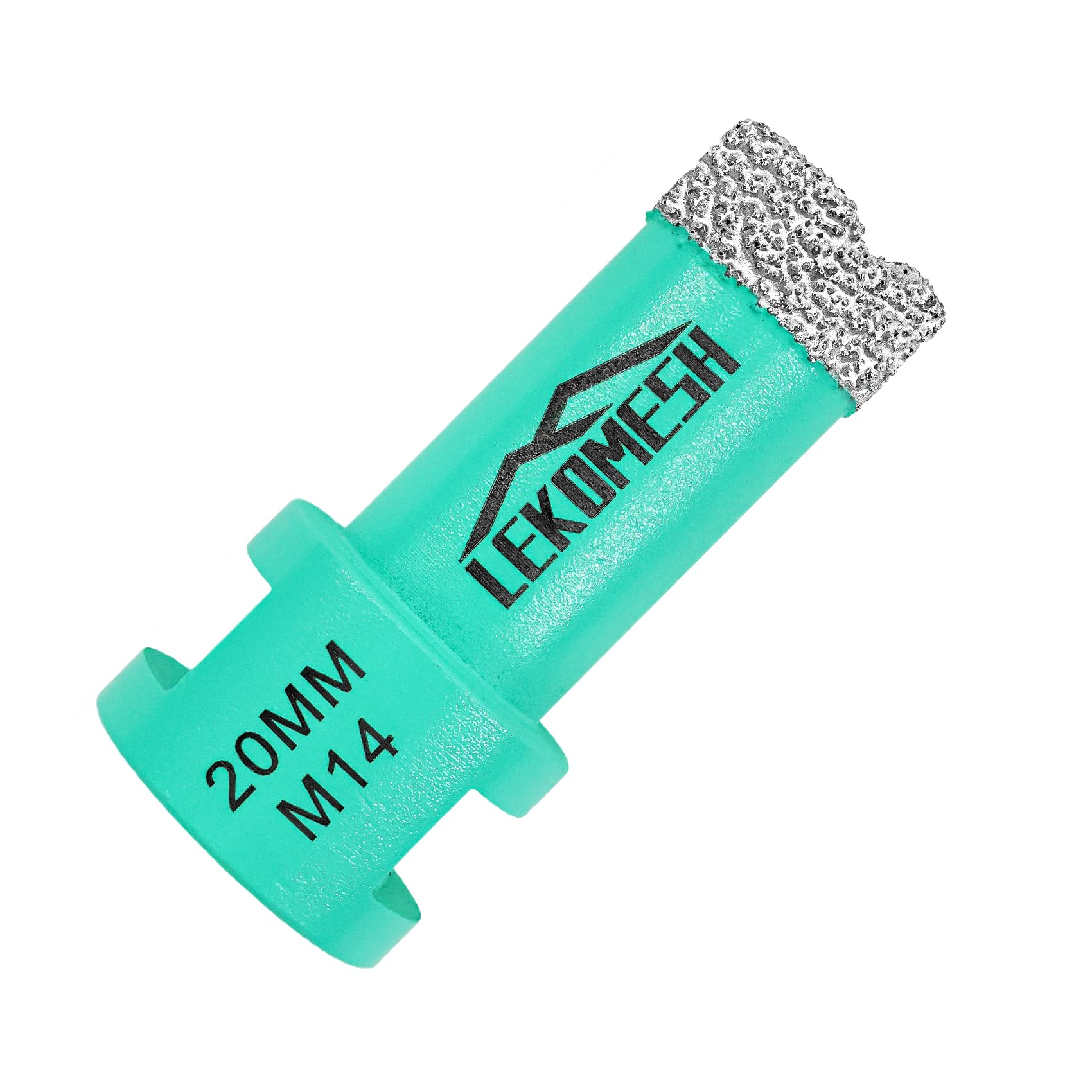 LEKOMESH Diamond Core Drill Bit 20MM - Hole Saw for Porcelain, Ceramic Tile, Marble, Granite, Stone, Quartz - M14 Thread for Angle Grinder, Mint Green — image 1