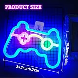 HOTUT Neon Sign Game Neon Light Blue USB Battery Powered 9.7x6.5 in Wall Decor view 2