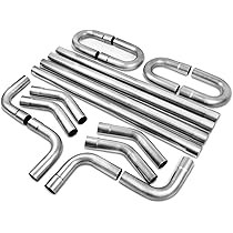16-Piece 2.5" Stainless Steel Universal Dual Exhaust Pipe Kit – Mandrel Bent T409 U-Fit