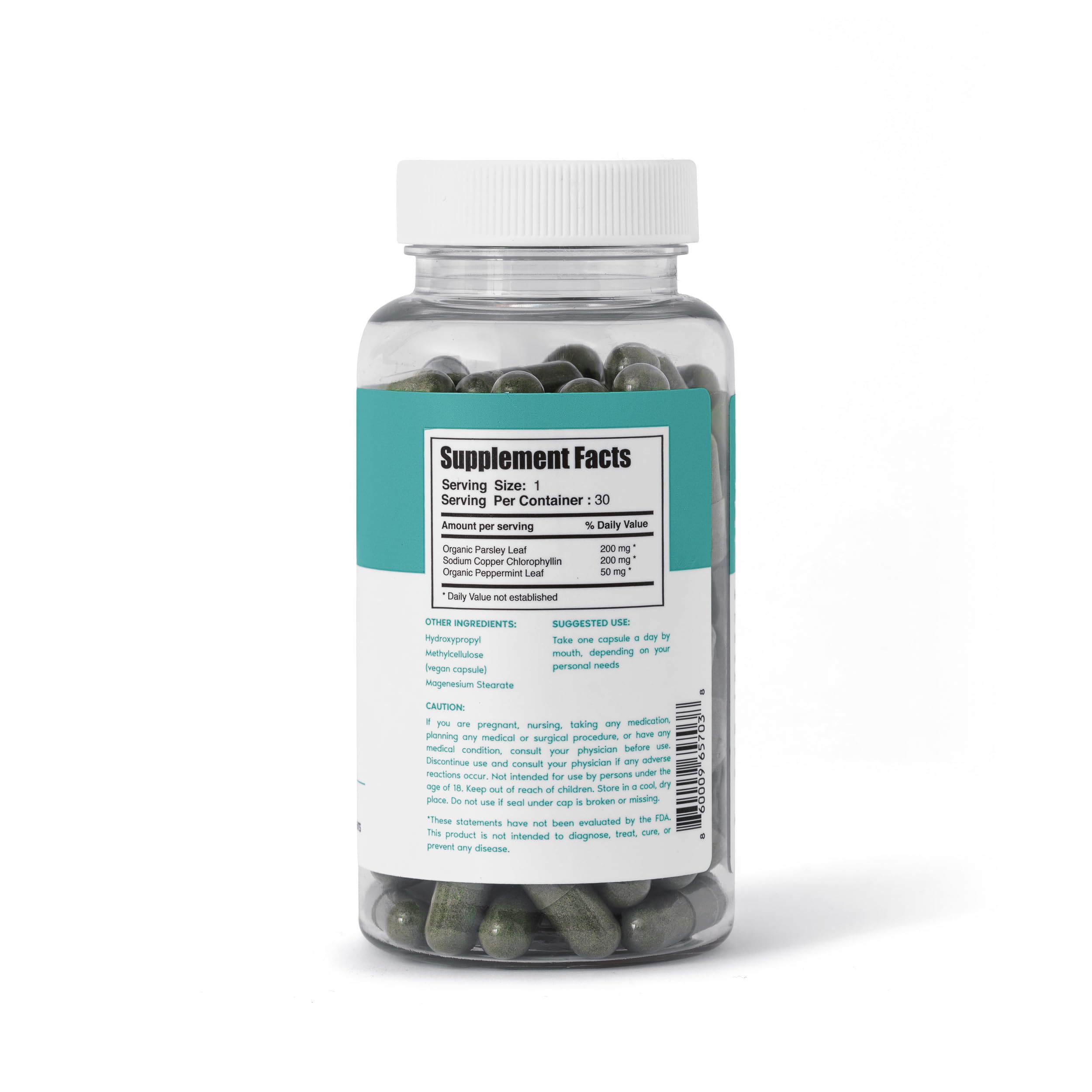 Her Fantasy Box | Body Magic Chlorophyll Capsules – Vegan Detox & Digestion Support, Gut & Skin Health, Natural Energy Booster – 30 Capsules (200 mg)