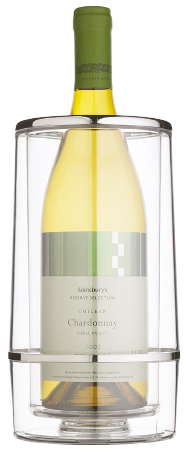 BarCraft Insulated Single Bottle Wine Cooler, Acrylic, 12 x 12 x 23 cm Amazon.co.uk Kitchen & Home