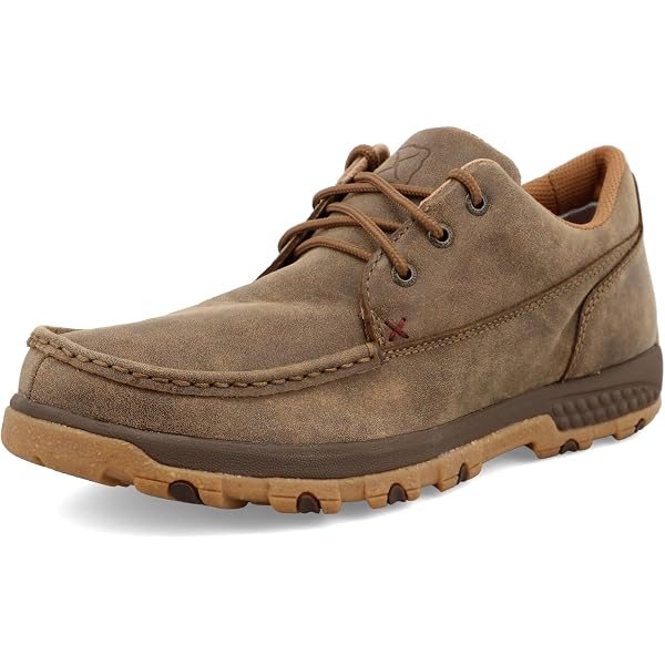 Twisted X Leather Driving Mocs Brown Men 10.5 Lug Soles Boat Shoes Casual NWOT Twisted X Men main image 3