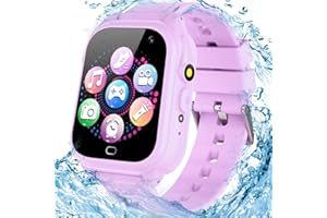 OVV Kids Waterproof Smart Watch with 26 Game HD Camera 1.44'' Touchscreen Pedometer Video Music Player Alarm Clock Calculator Learning Toys for Girls Boys 3-12 Years Old