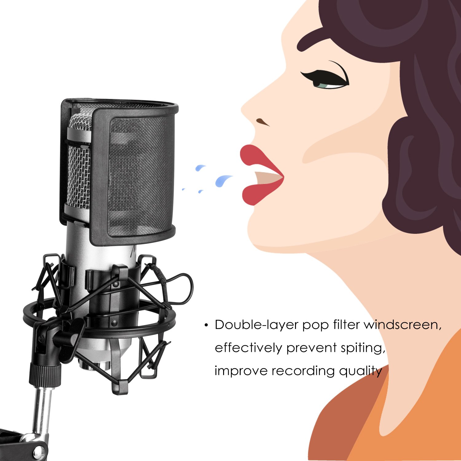 Review for Mugig Mic Shock Mount with Pop Filter for Vocal Recording an