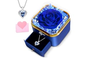 GIFEY Mothers Day Mom Gifts,Eternal Rose Flower with Necklace Gifts for Women,Mother, Grandma,Wife and Girlfriend, Birthday Gift,Wedding, Thanksgiving Gift