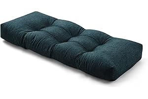 RULAER Indoor/Outdoor Tufted Bench Cushion 36x14' for Patio Furniture Soft Comfortable Window Seat Cushions for Multi-Scene Durable Non-Slip Washable Garden Patio Swing Furniture Pads,Dark Green
