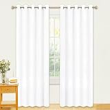 PONY DANCE White Thermal Insulated Curtains 66x90 Two Panels Eyelet view 9