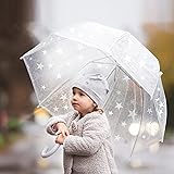 Kids Clear and Transparent Umbrella with an Easy Grip Handle, Dome Bubble Umbrella, Windproof for Kids Boys and Girls.