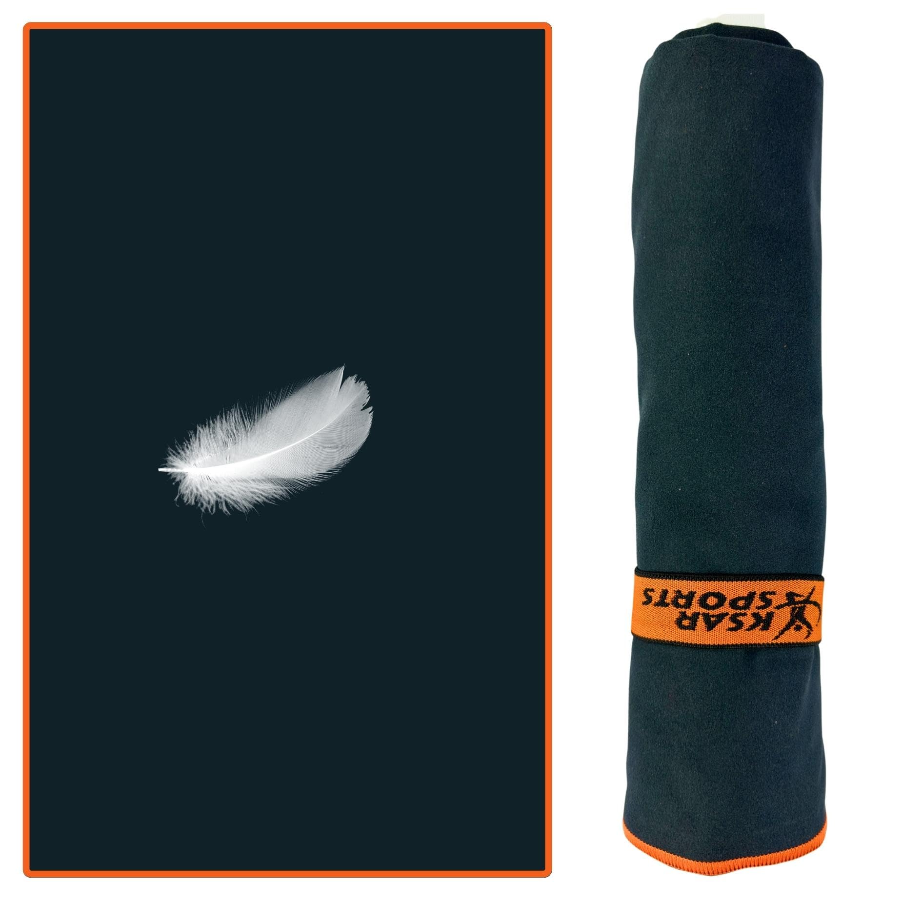 Microfibre Towel, Quick Dry Towel & Beach Towels ultra lightweight compact & fast-drying for Travel camping Gym Hiking and swim towel (XL 180cm x 90cm, Black)