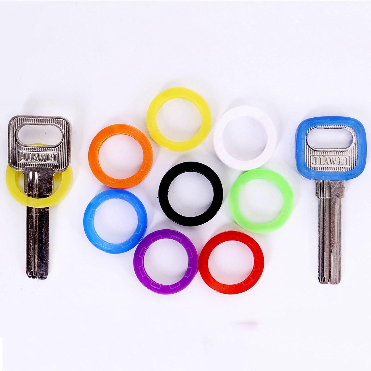 Xmowes Key Ring Indication Cap Bright Color Hollow Silicone Key Cap Cover Keychain Key
