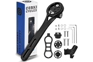 corki Cycles Out Front Handlebar Mounted Cycle Computer Bike Mount Compatible with Garmin Wahoo Bryton Cateye