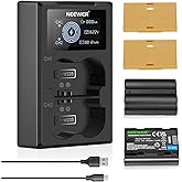 NEEWER NP-W235 Camera Battery Charger Set, Dual Slot USB Charger with LCD, 2 Pack 2400mAh Replacement Batteries Compatible with Fujifilm X-T5 X-T4 GFX 100S X-H2S X-S20 GFX 50S II VG-XT4 Battery Grip
