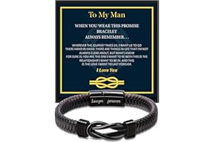INNGEROO Valentines Day Gifts for Him Boyfriend Gifts for Men Mens Bracelet Valentine's Day Mens Gifts Bracelets for Men Anniversary Men Gifts for Men Husband from Wife