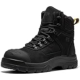 ROCKROOSTER Stowe - Men's Work Safety Boots Composite Toe ASTM F2413-18 M/I/C EH, Lightweight Slip Resistant Industrial Boots, Nubuck Leather with HYDROGUARD Waterproof Lining CP212