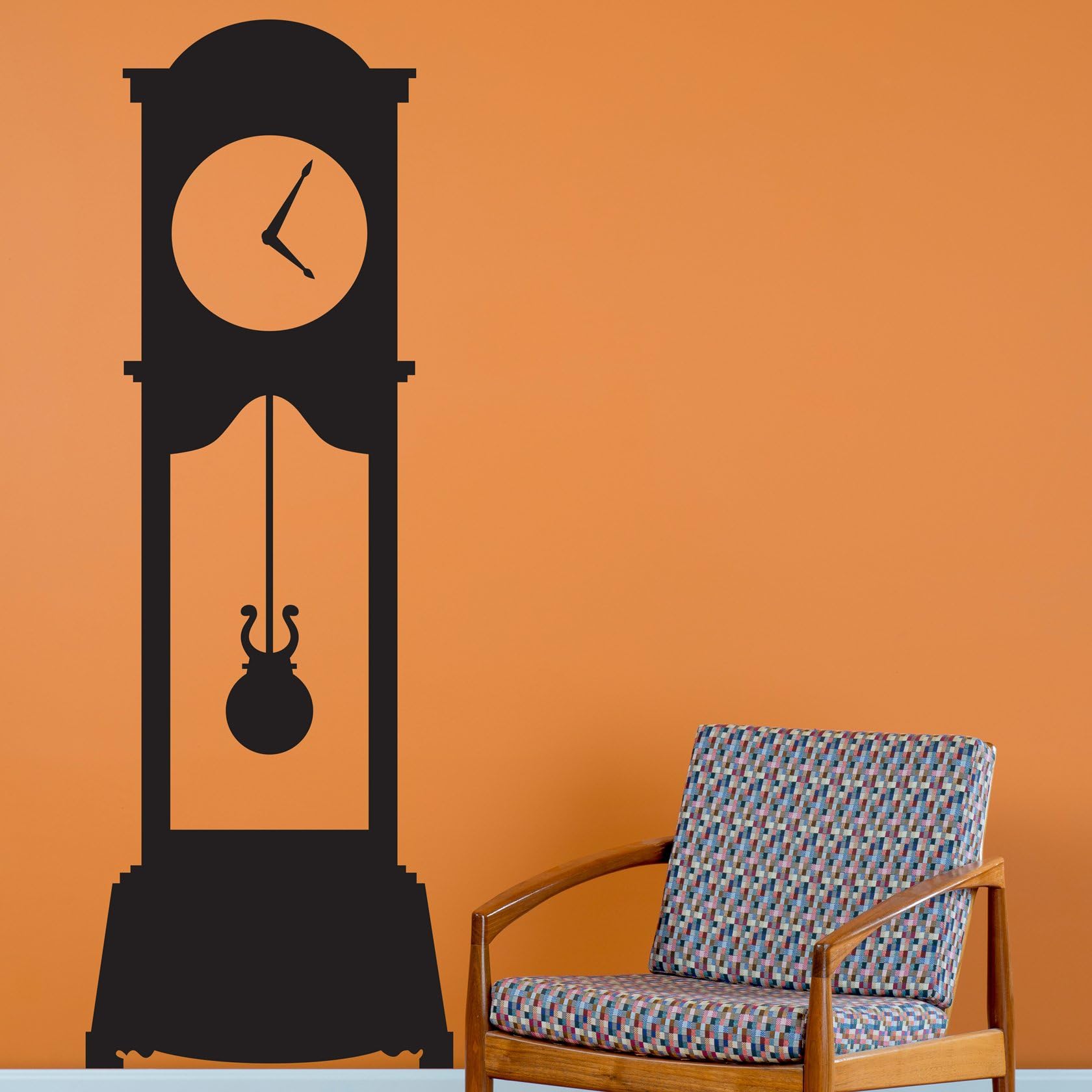 Grandfather Clock - Black - Wall Decal Custom Vinyl Art Stickers