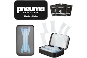 Pneuma Nasal Strips – Performance Powerlite (15 Count + Wipes) – Nose Strips for Breathing - Extra Strength Athletic Nose Strips & Nasal Strips for Running to Enhance Oxygen Intake (Clear)