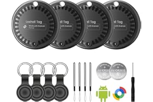 KIUP Air Tags for Android,Air Tags-4 Pack Android,2 Year Battery Life,Android Tracker Tags with 4 Case,Google Find Trackers for Google'S Find Hub App,IP65 Waterproof Luggage Tracker for Keys