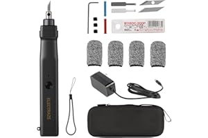40kHz Ultrasonic Cutter Knife Includes 40 Replacement Blades - Multifunctional Sonic Knife for 3D Prints, PVC, Leather, Plast