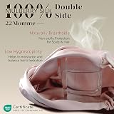 ZIMASILK 22 Momme 100% Mulberry Silk Sleep Cap Bonnet Light Plum Pink view 2