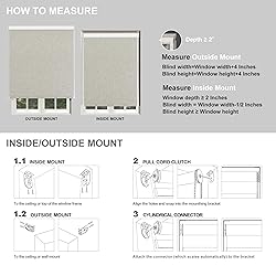 Boolegon Blackout Roller Shades for Windows,Linen
