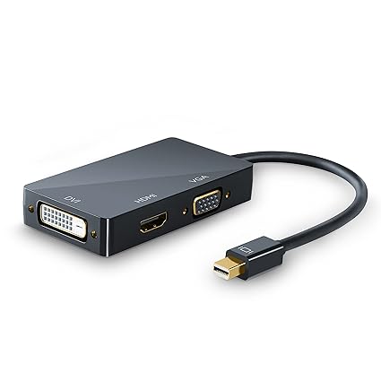 CSL – 4k 3in1 Mini Displayport 1.2 zu HDMI, VGA oder DVI Adapter | 3840x2160 UHD / 2160p 4k | kompatibel mit PC + MAC APPLE A
