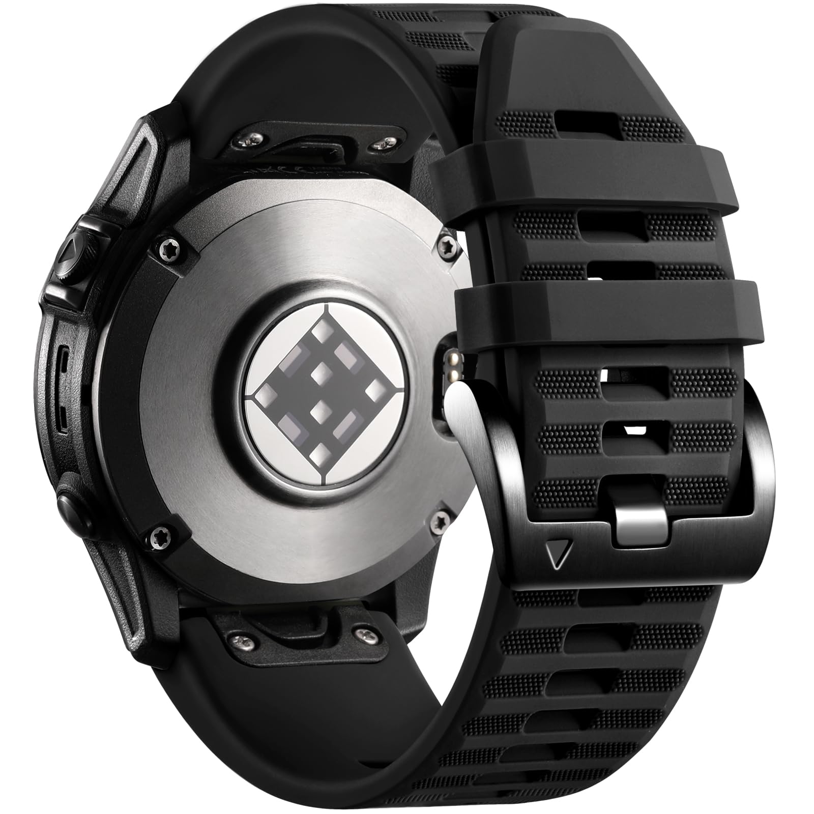 Laffav Compatible with Garmin Fenix 6 Pro Strap/Fenix 6/Fenix 8 47mm/Fenix 7 Pro/Fenix 7 Strap, Silicone 22mm QuickFit Sport Band for Garmin Epix Gen 2/Instinct 2/Forerunner 965/945, Black
