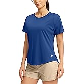 SANTINY Women's Short Sleeve Shirts UPF 50+ Sun Protection Moisture Wicking T-Shirts Hiking Athletic Workout Tops for Women
